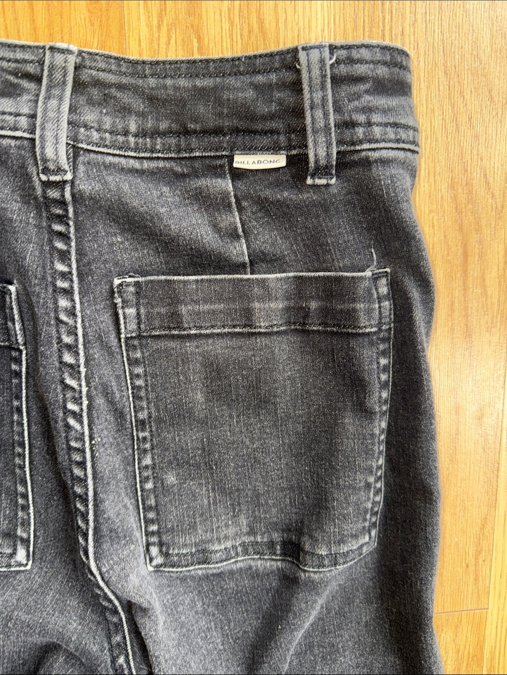Billabong Size 25 0 High-Waist Black gray Wide-Leg Jeans - Picture 8 of 8